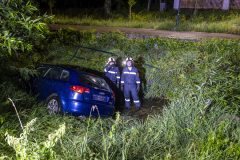 Pkw kommt von der Straße ab und landet im Spitzer Bach